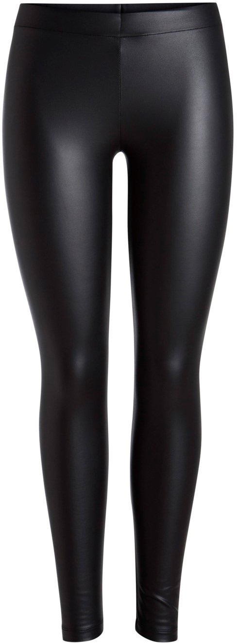 PIECES - New Shiny Fleece Leggings - Black Leggings