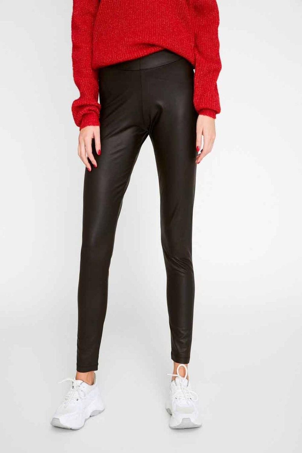 PIECES - New Shiny Leggings - Black Leggings