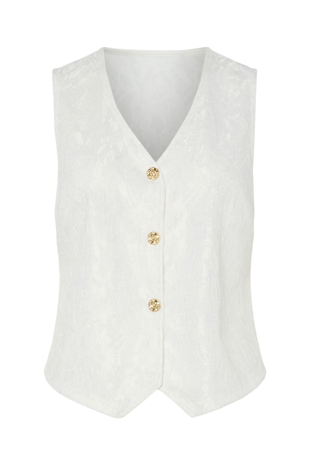 Pieces - Pcandy Sl Lace Vest Kca 17161624 - 4871327 - Bright White