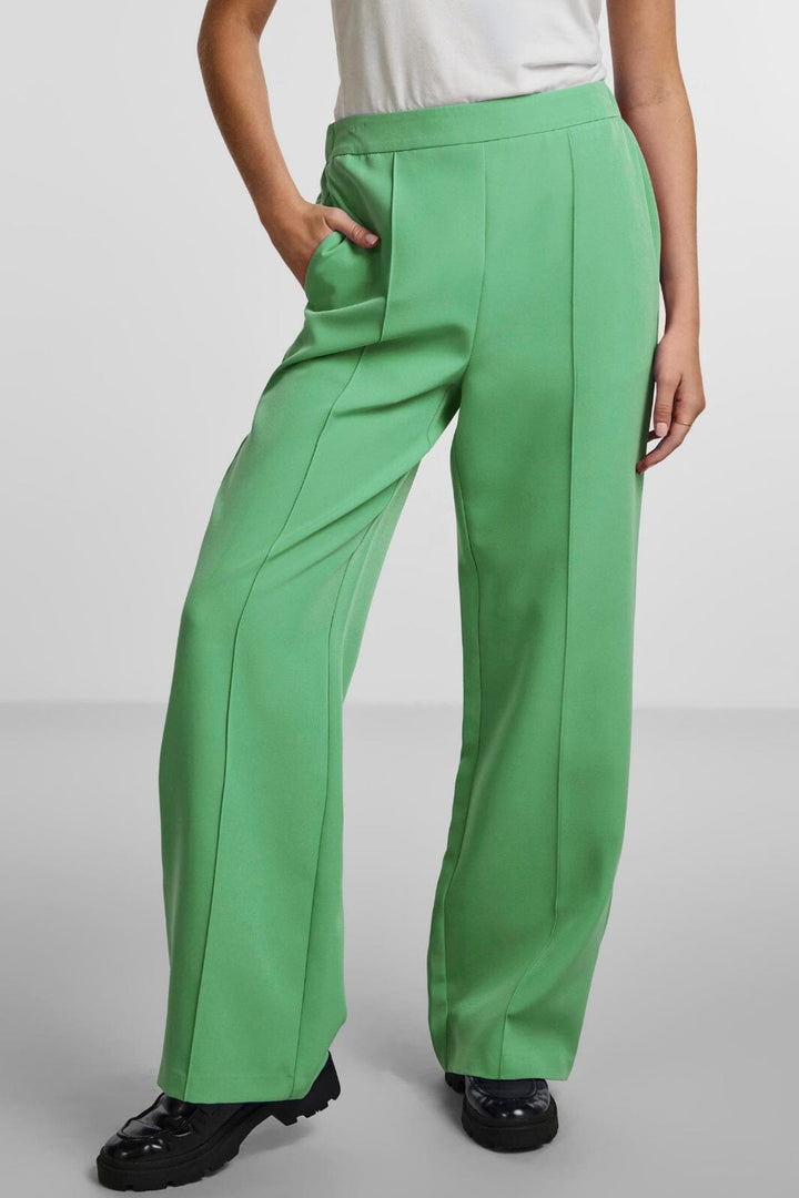 Pieces - Pcbossy Hw Wide Pants - Absinthe Green Bukser