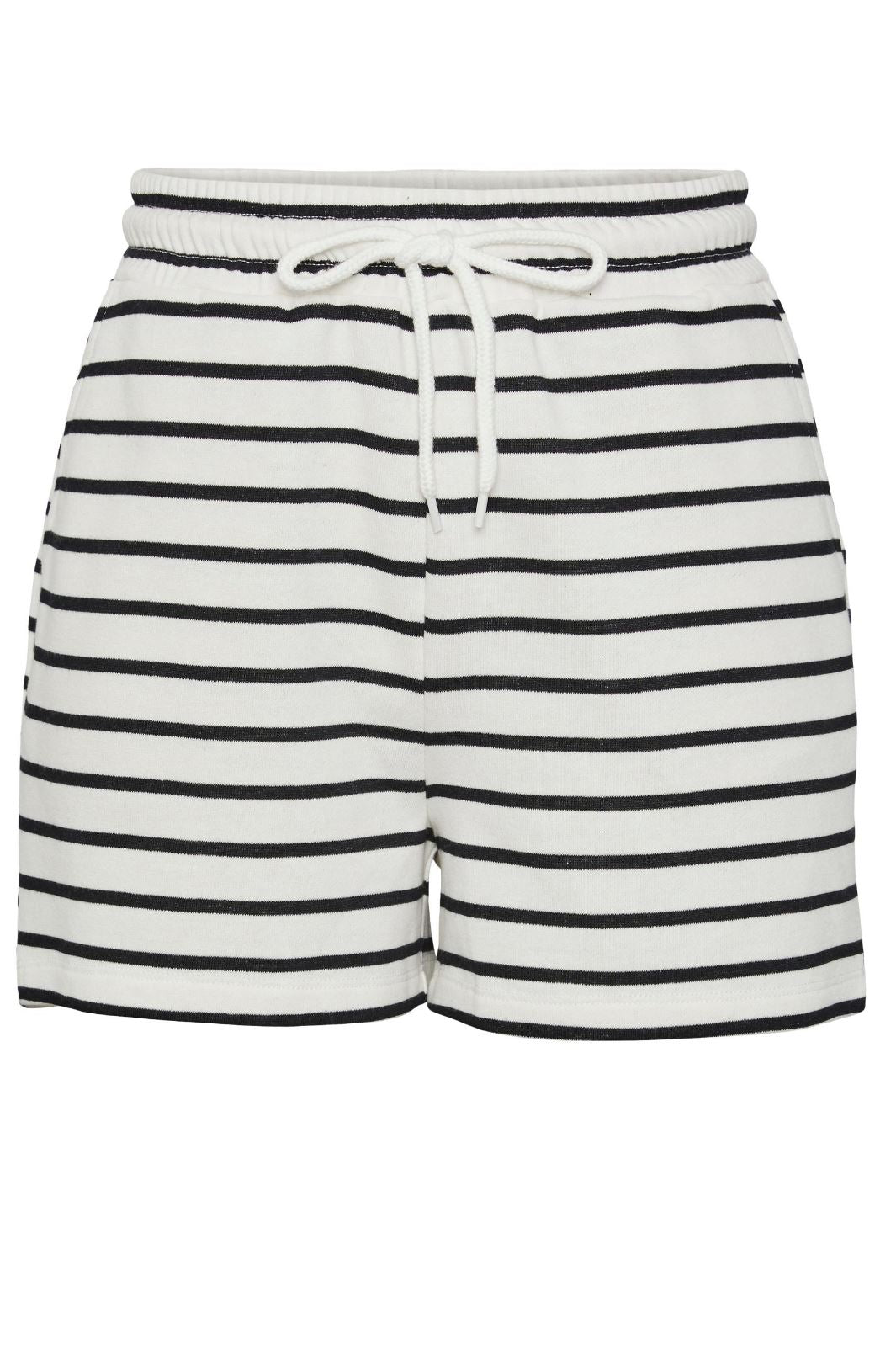 Pieces - Pcchilli Summer Shorts Stripe - 4410140 Cloud Dancer Black Shorts