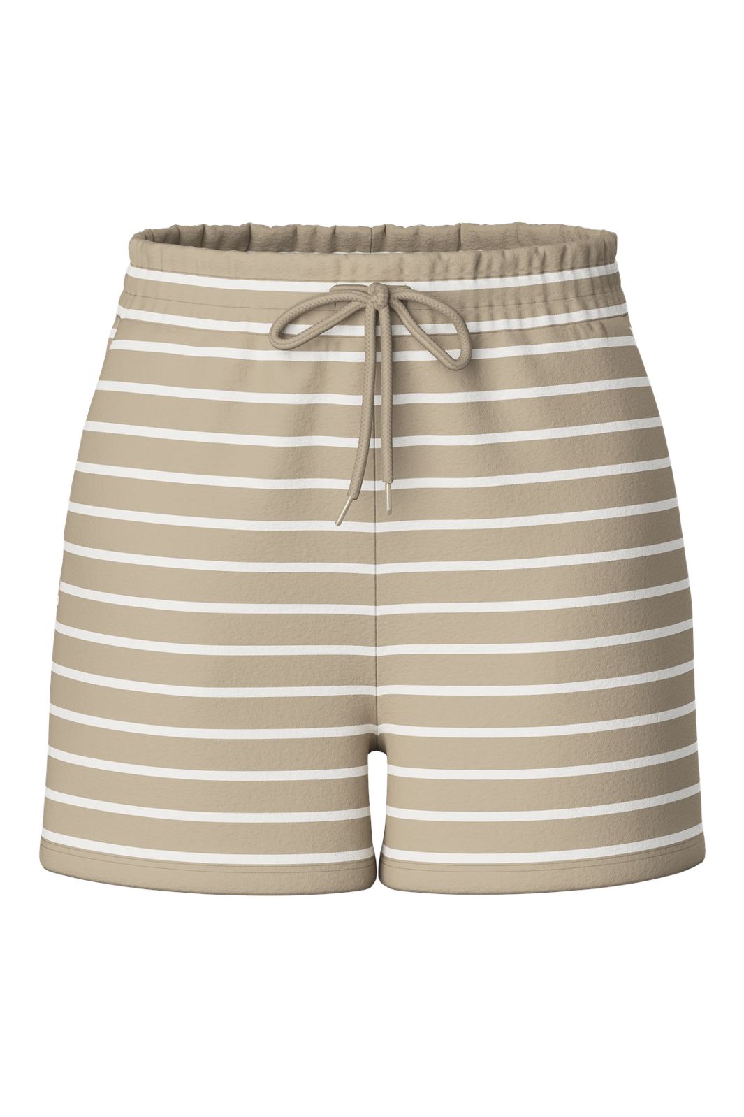 Pieces - Pcchilli Summer Shorts Stripe - 4642218 Crockery Cloud Dancer