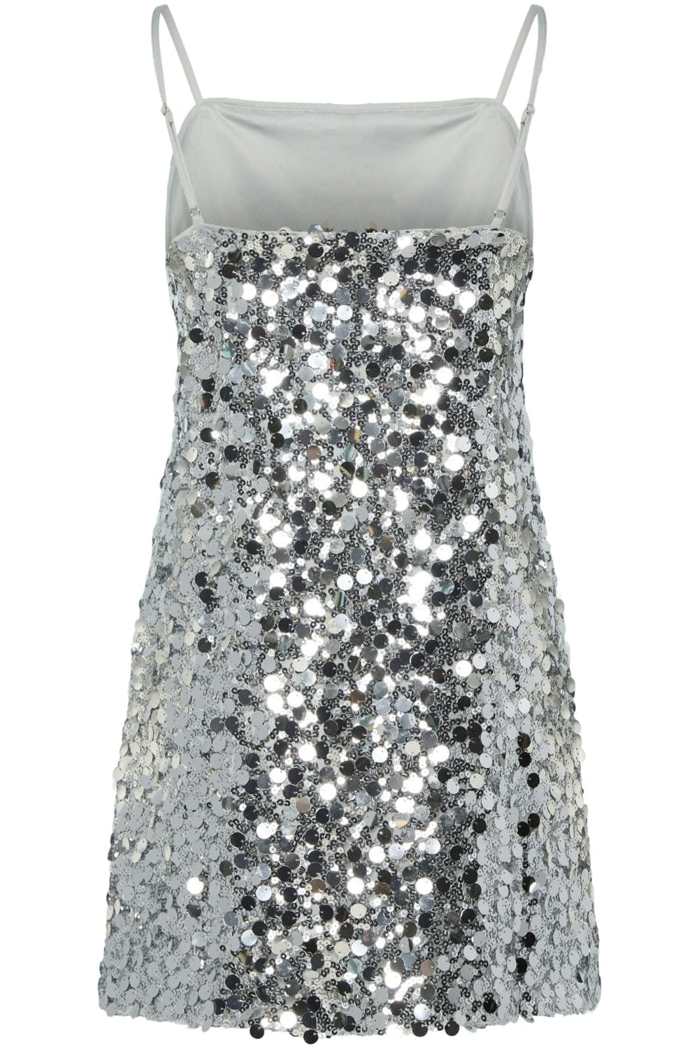 Pieces - Pcdisco Mini Strap Dress Kca 17155269 - 4670407 - Silver Sequins