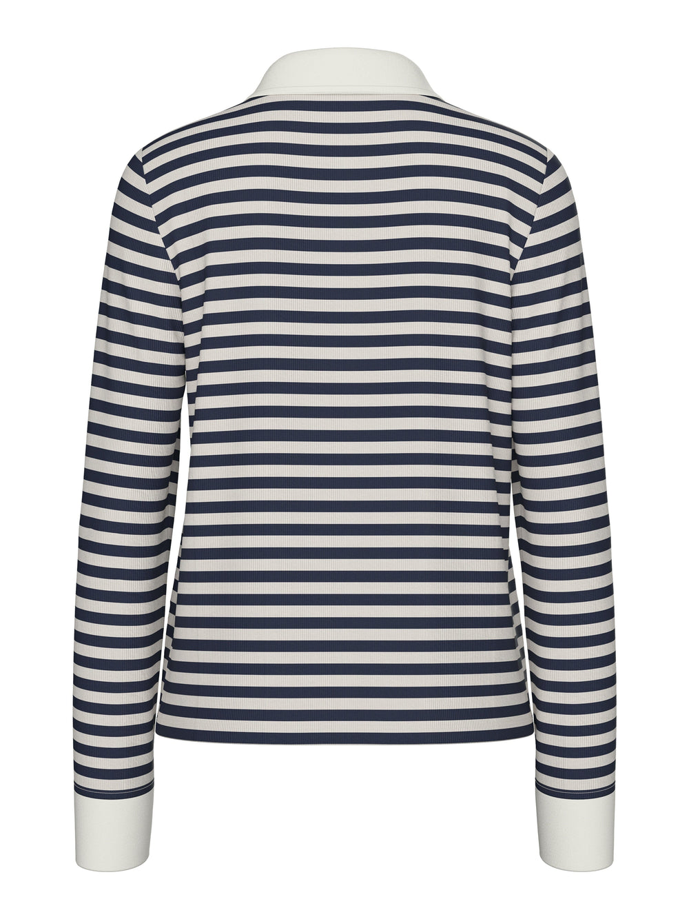 Pieces - Pcdonna Ls Rib Polo Fsy - 4886079 Maritime Blue Silver Grey Skjorter