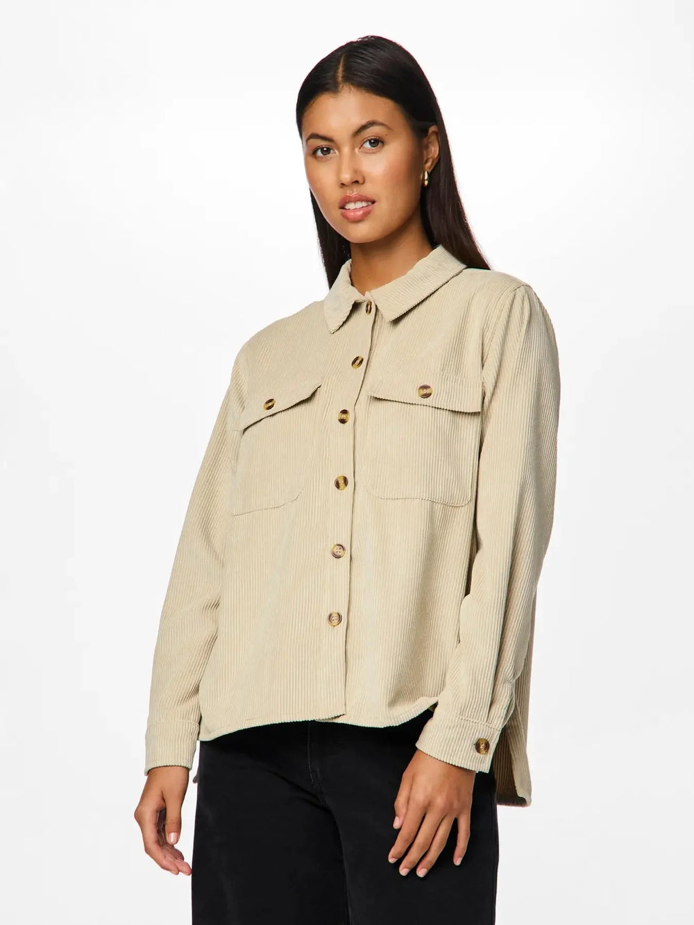 Pieces - Pceffi Ls Shirt - 3407992 White Pepper Skjorter