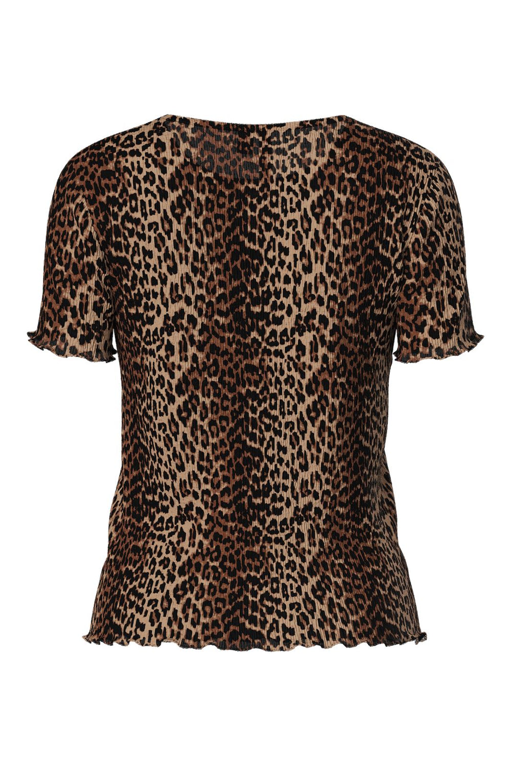 Pieces - Pcflora Ss O-Neck Top - 4699176 Black Leo