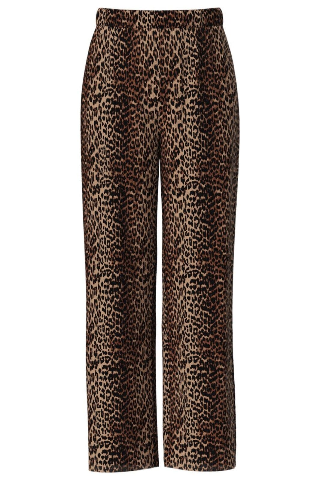 Pieces - Pcflora Wide Pants - 4699161 Black Leo Bukser