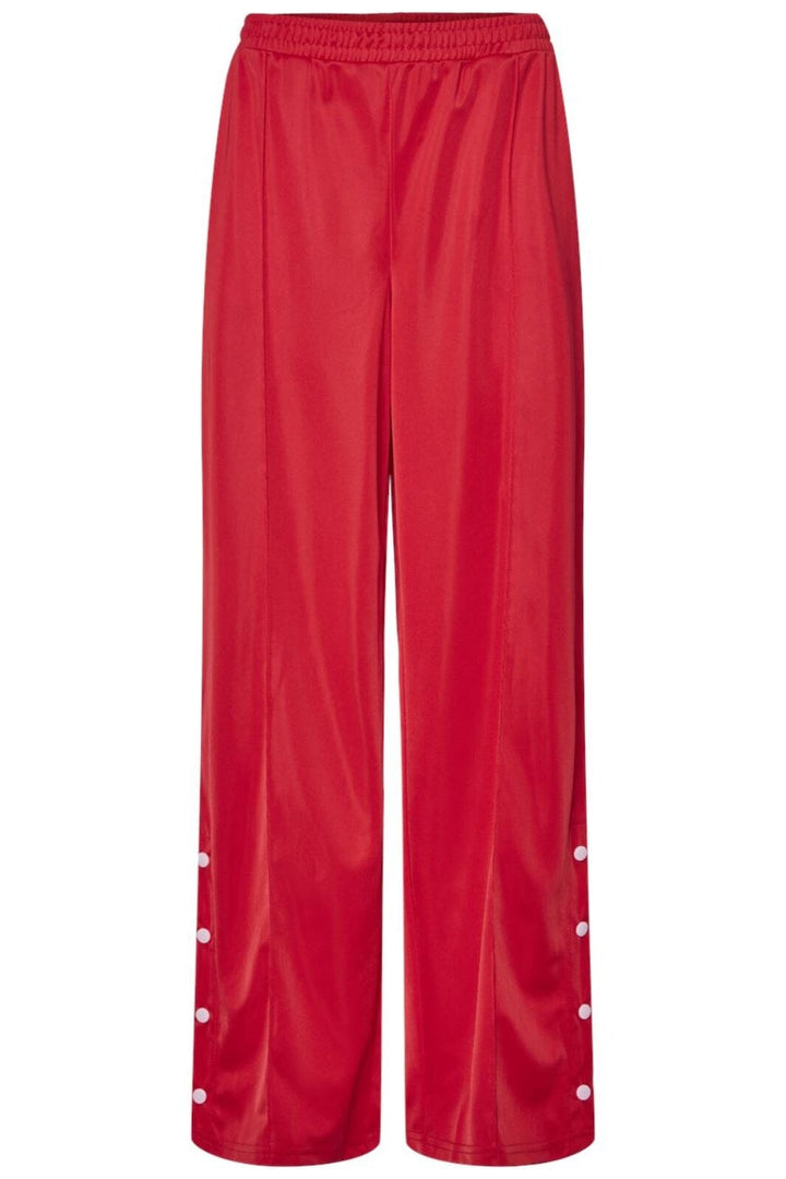 Pieces - Pcgrace Button Pants Fsy - 4756227 High Risk Red Pink-A-Boo Stripe Bukser