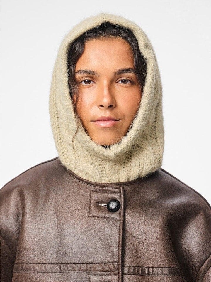 Pieces - Pcjambi Structured Balaclava - 4918208 Humus Melange Huer