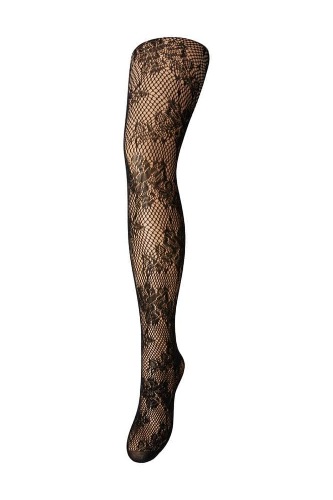 Pieces - Pcjane Jacquard Tights Pb - 4399070 Black Strømpebukser