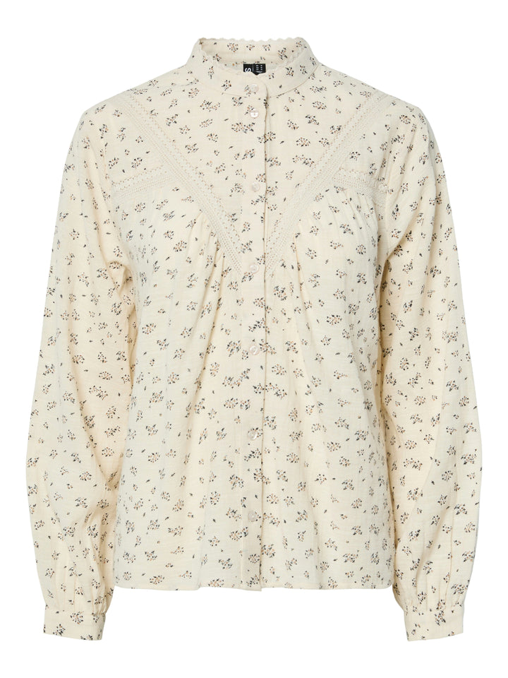 Pieces - Pcjollie Ls Shirt Mpa - 4837178 Birch Flower