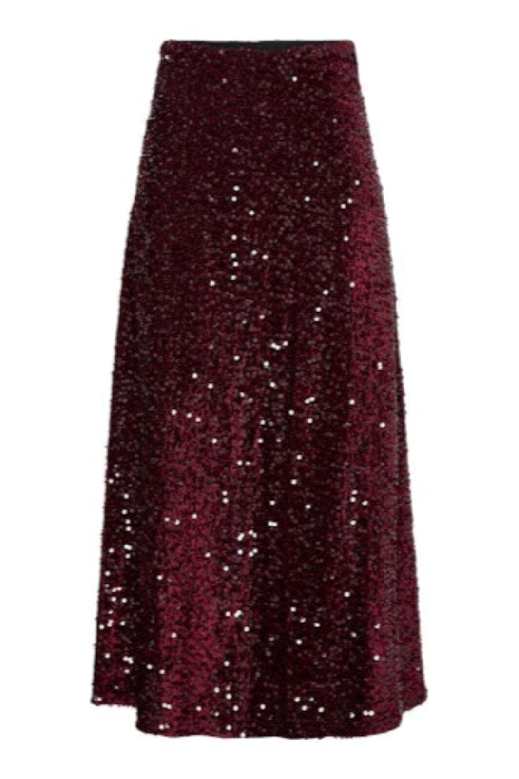 Pieces - Pckam Ankle Skirt - 4859160 Tawny Port Tawney Port Sequins Nederdele