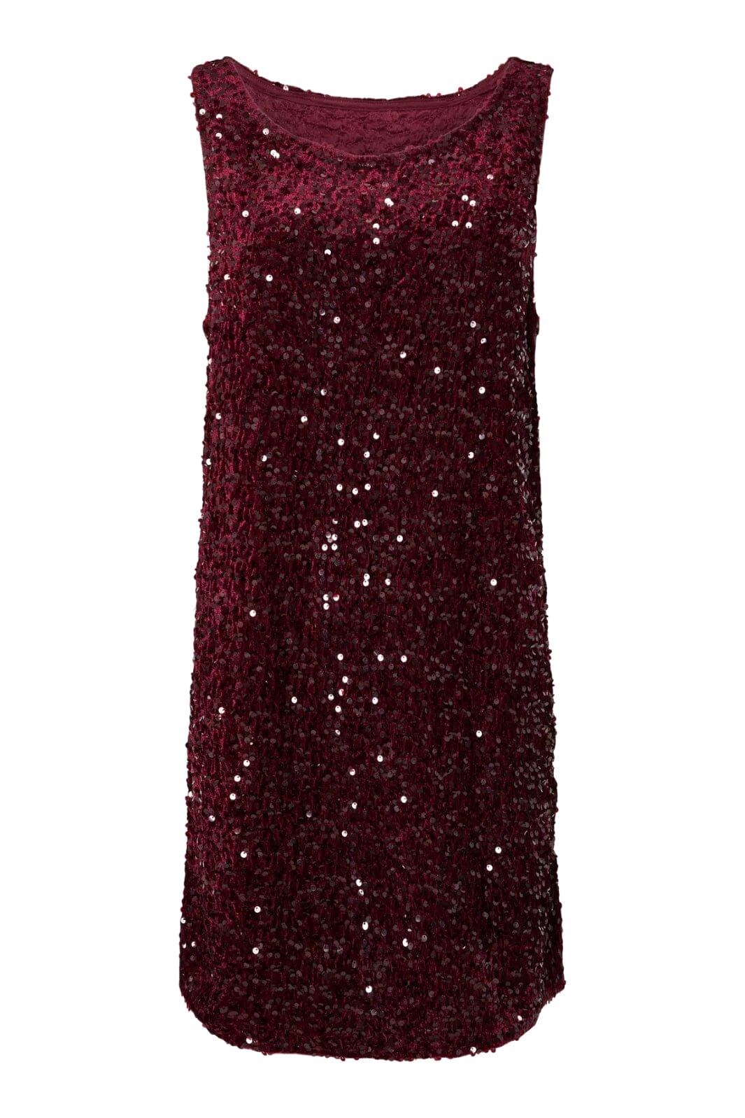 Pieces - Pckam Sl Tank Rev. Mini Dress - 4859169 Tawny Port Tawney Port Sequins Kjoler