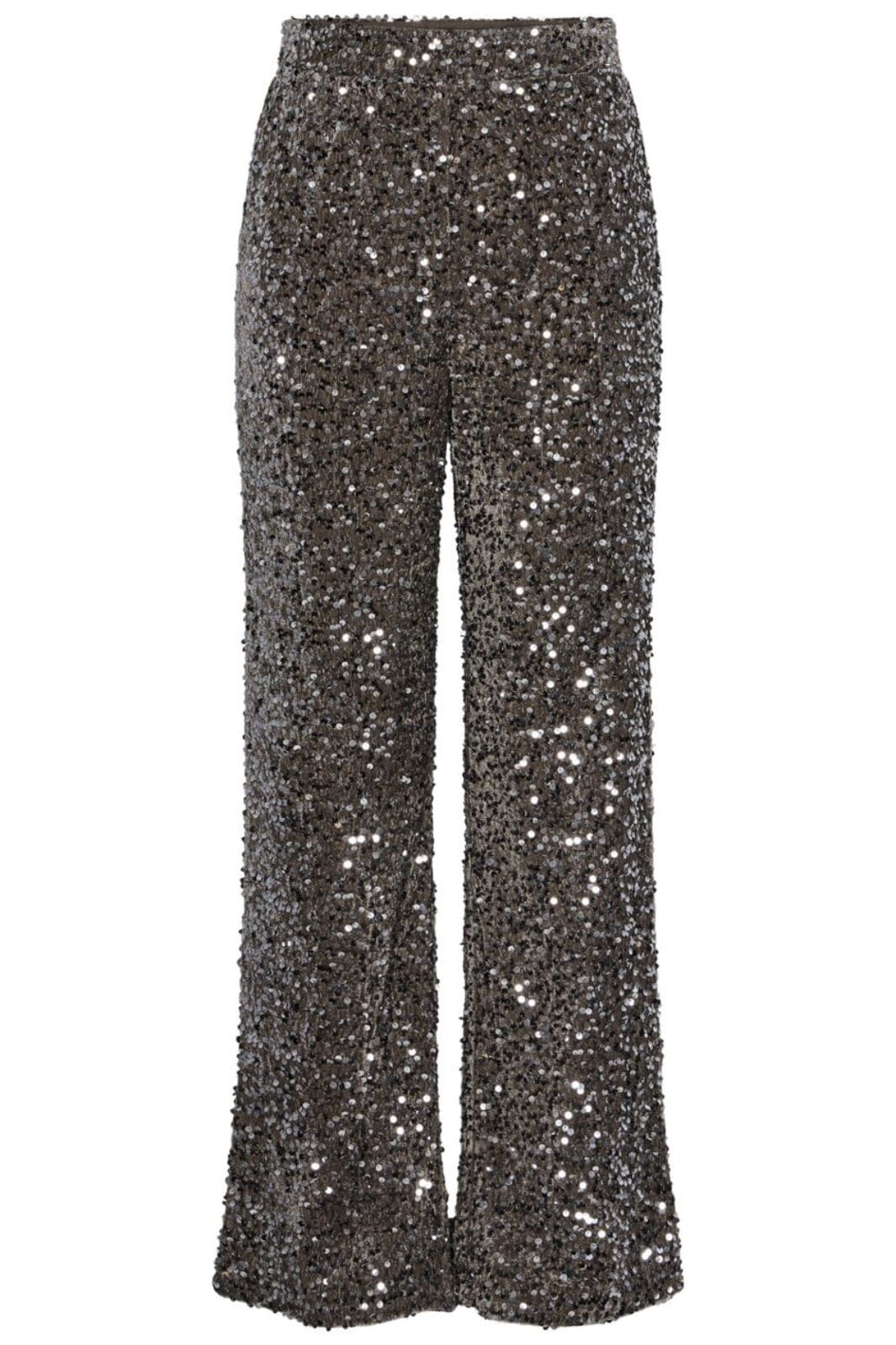 Pieces - Pckam Wide Pant - 4641530 Morel Silver Sequins Bukser