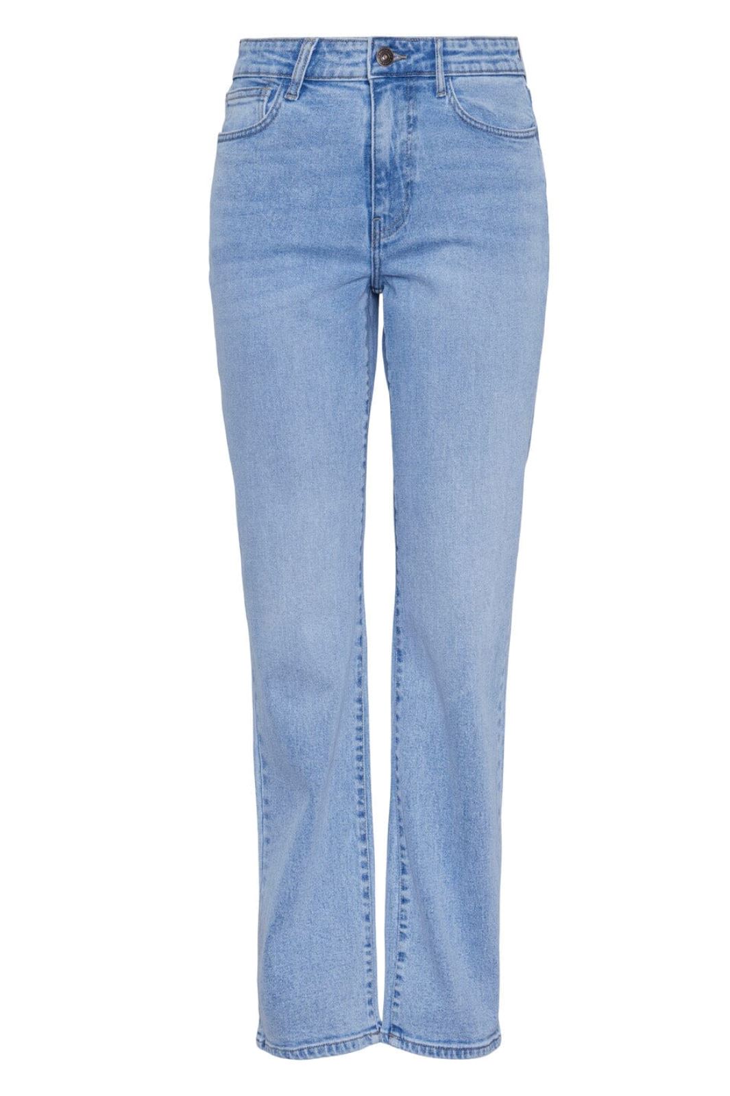 Pieces - Pckelly Straight Jeans Lb302 - 4438668 Light Blue Denim Jeans