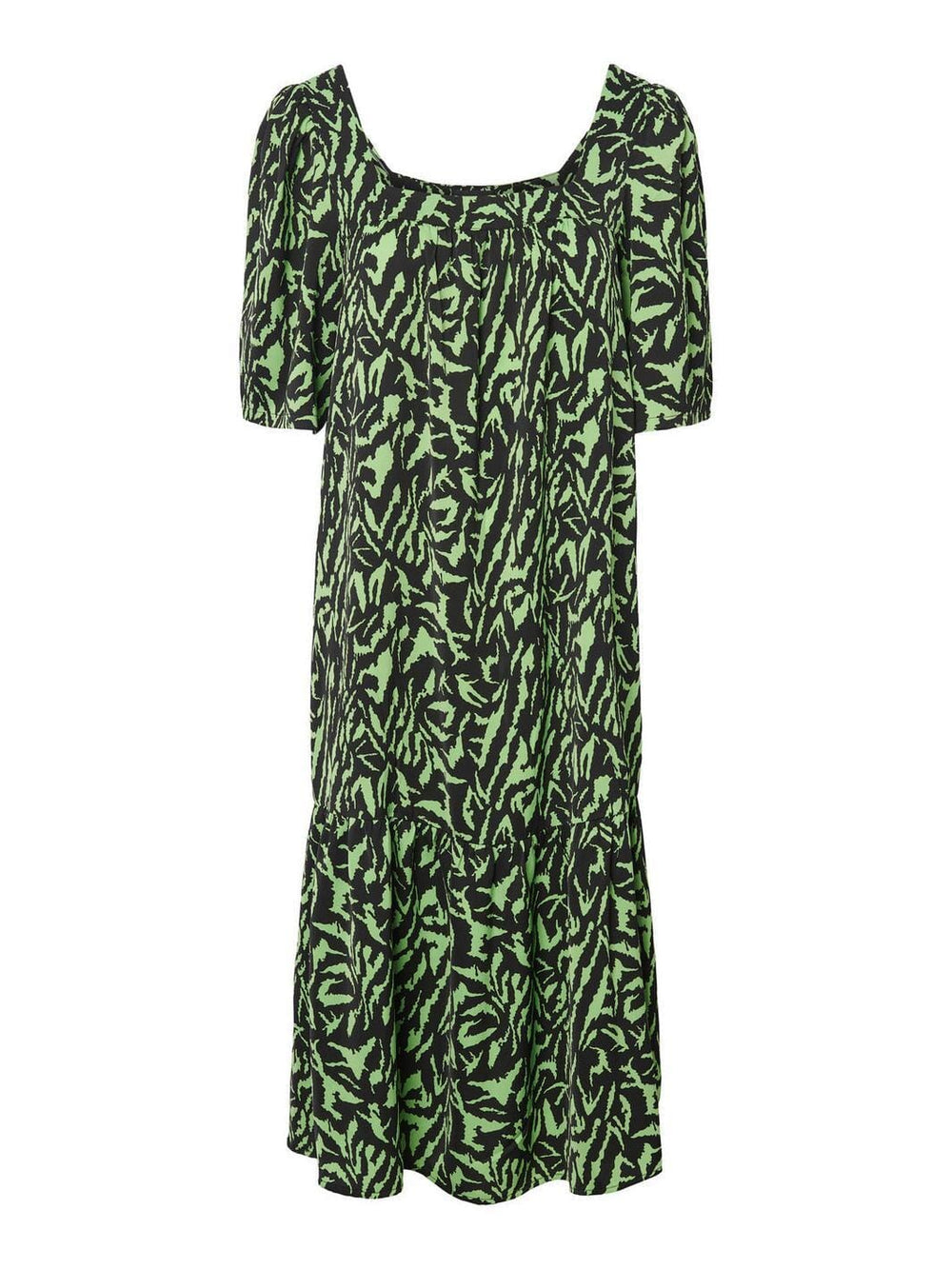 Pieces, Pclonse Ss Midi Dress, Black GREEN