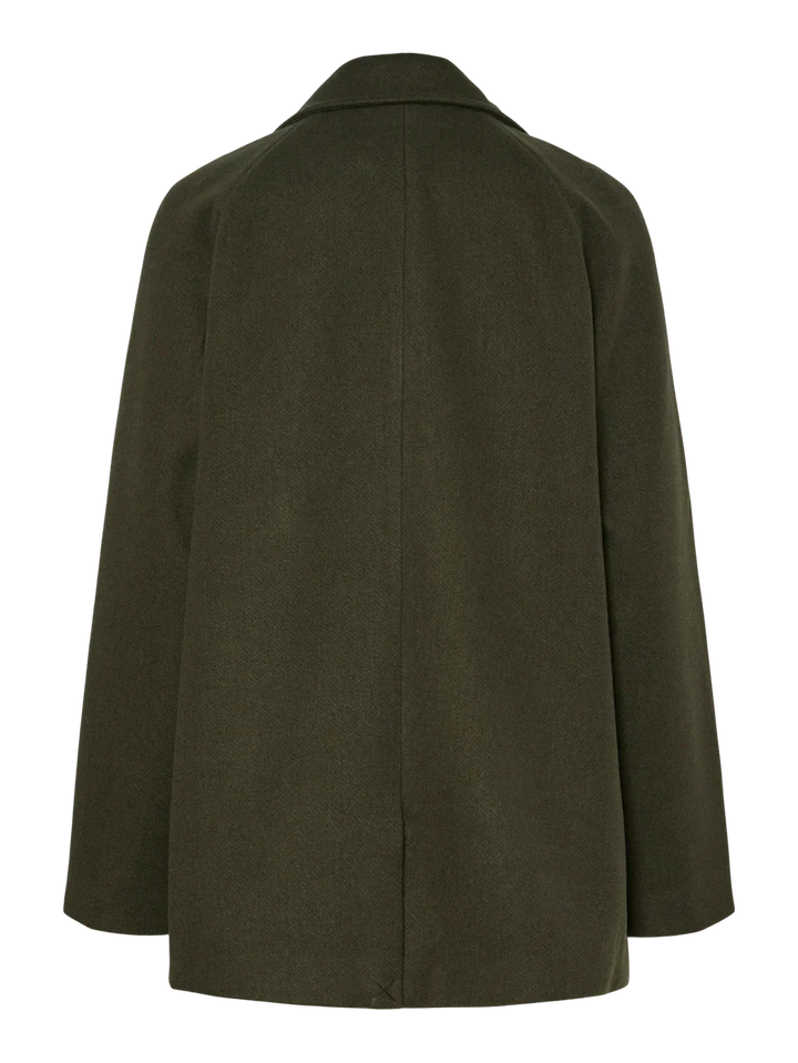 Pieces - Pcmarbel Coat - 4804036 Forest Night Frakker