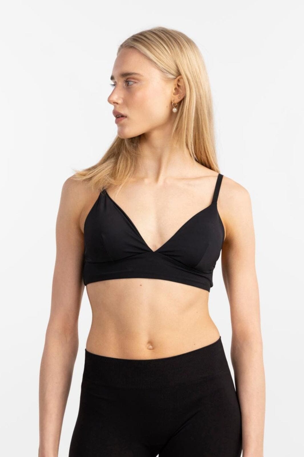 Pieces - Pcnamee Triangle Bra - 179276 Black Undertøj