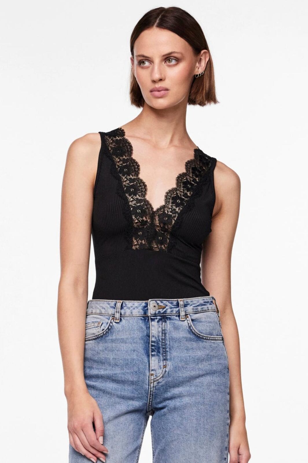 Pieces - Pcnoami Sl Lace Bodystocking - 4499086 Black Bodystockings