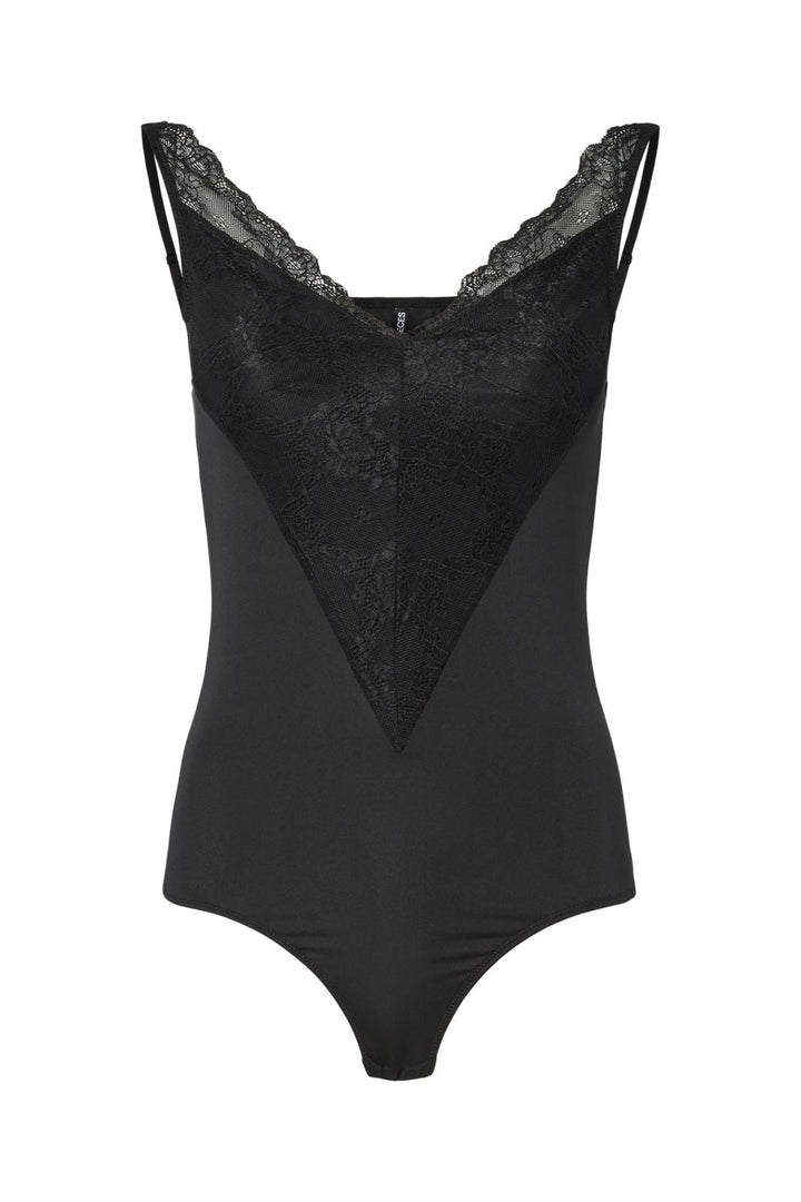 Pieces - Pcolivia Sl Lace Bodystocking - 4803109 Black