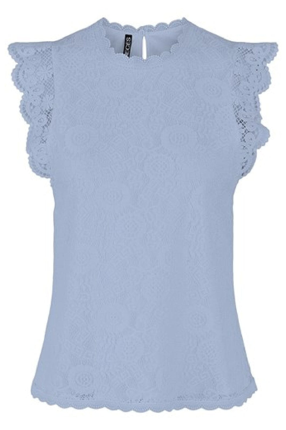 Pieces - Pcolline Sl Lace Top - 3861682 Kentucky Blue Toppe