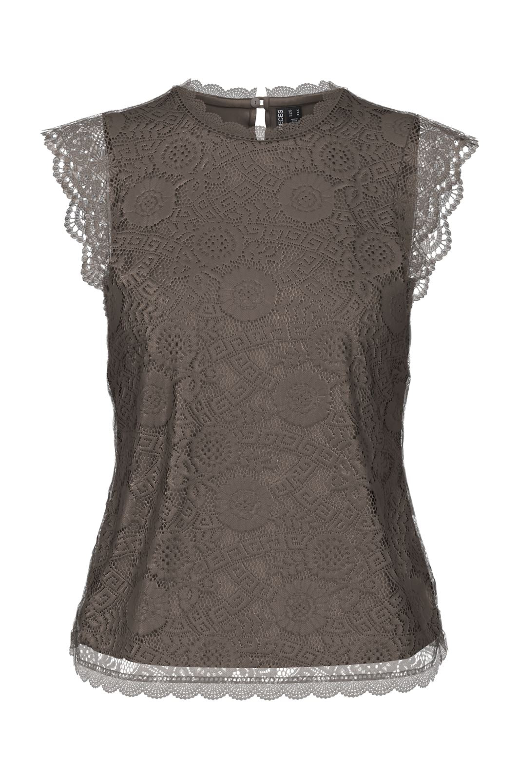 Pieces - Pcolline Sl Lace Top - 4532899 Morel