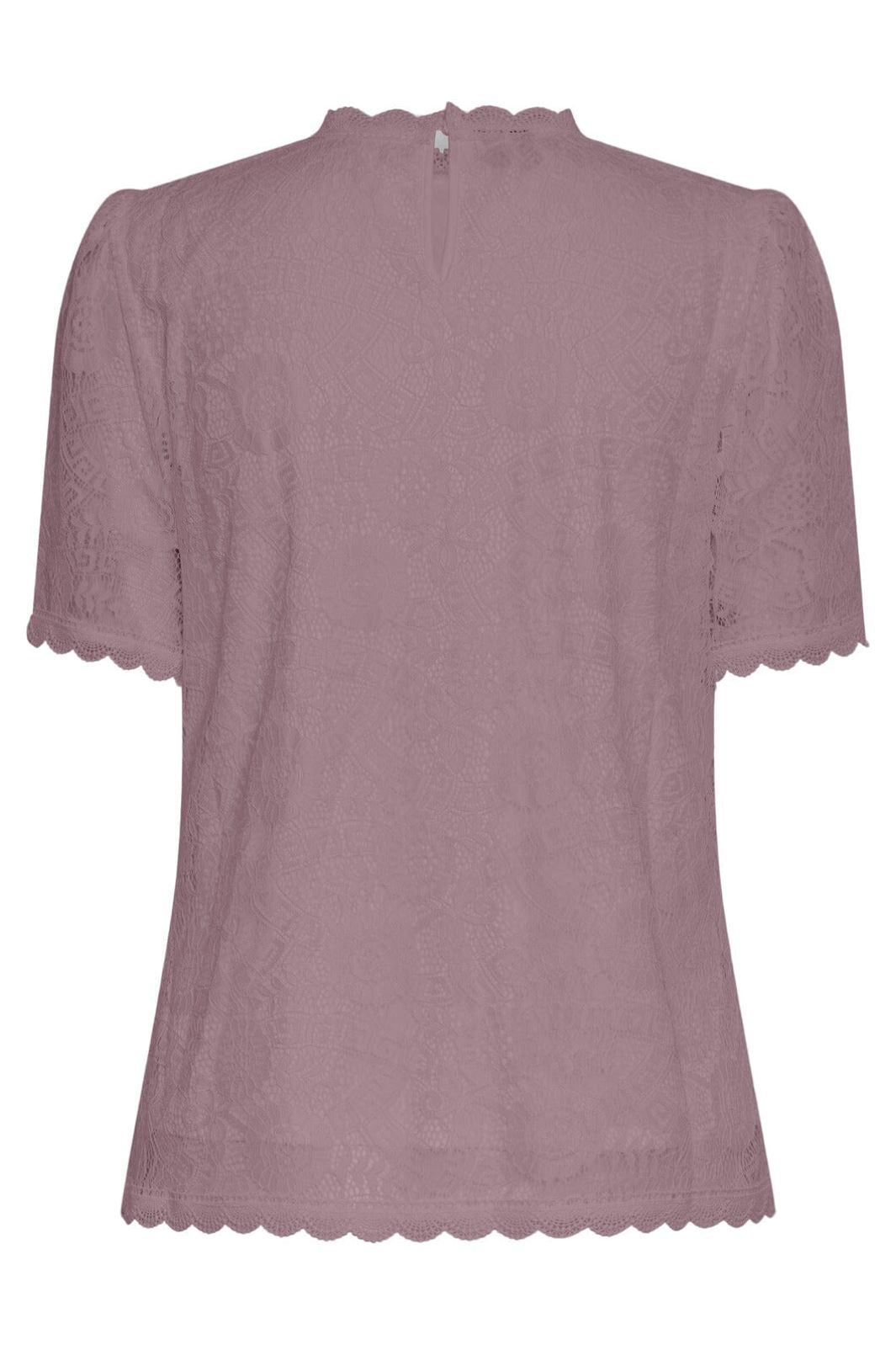 Pieces - Pcolline Ss Lace Top - 4474972 Woodrose T-shirts
