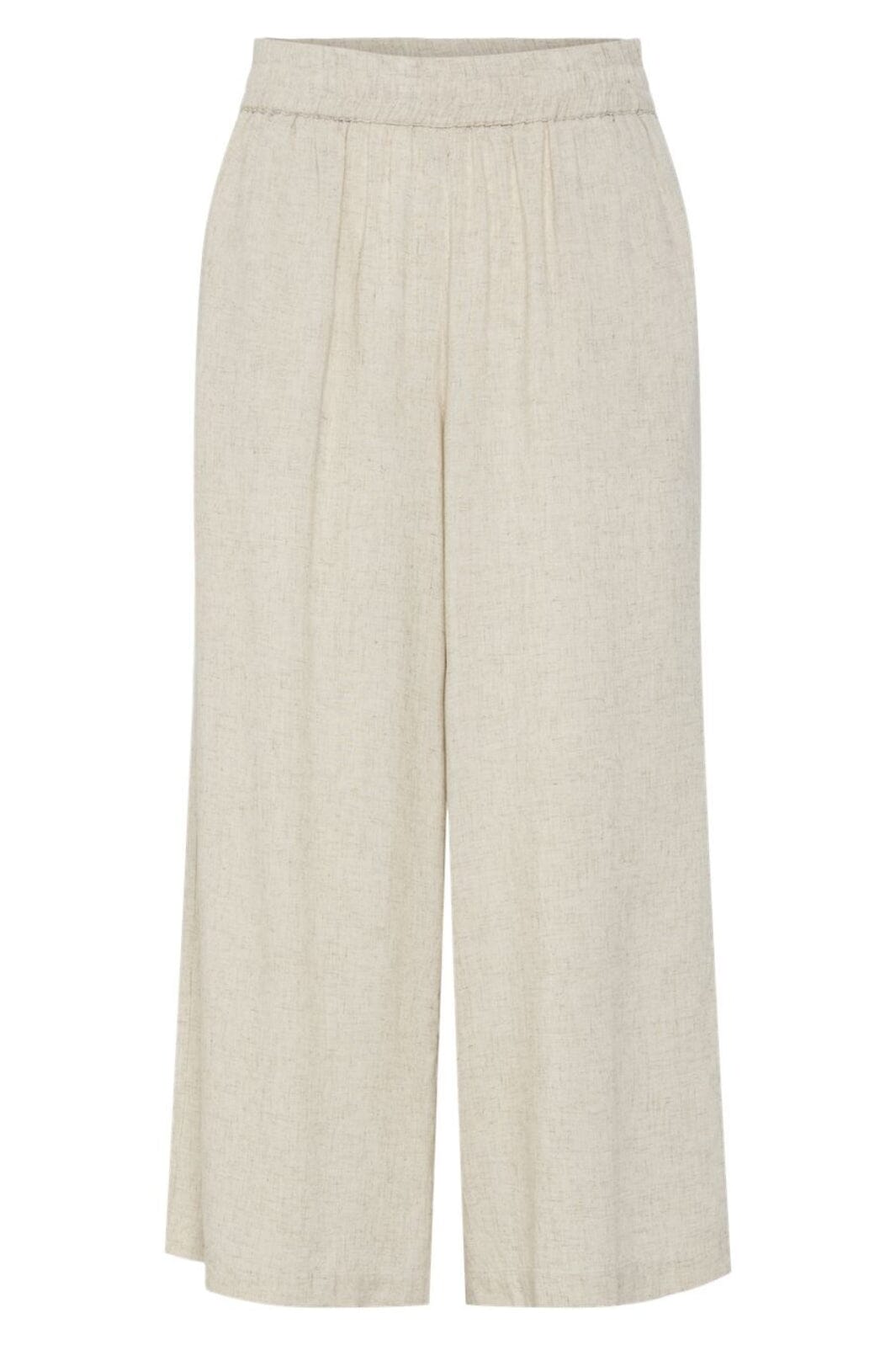 Pieces - Pcpia Wide Culotte - 4764576 Birch Melange Bukser