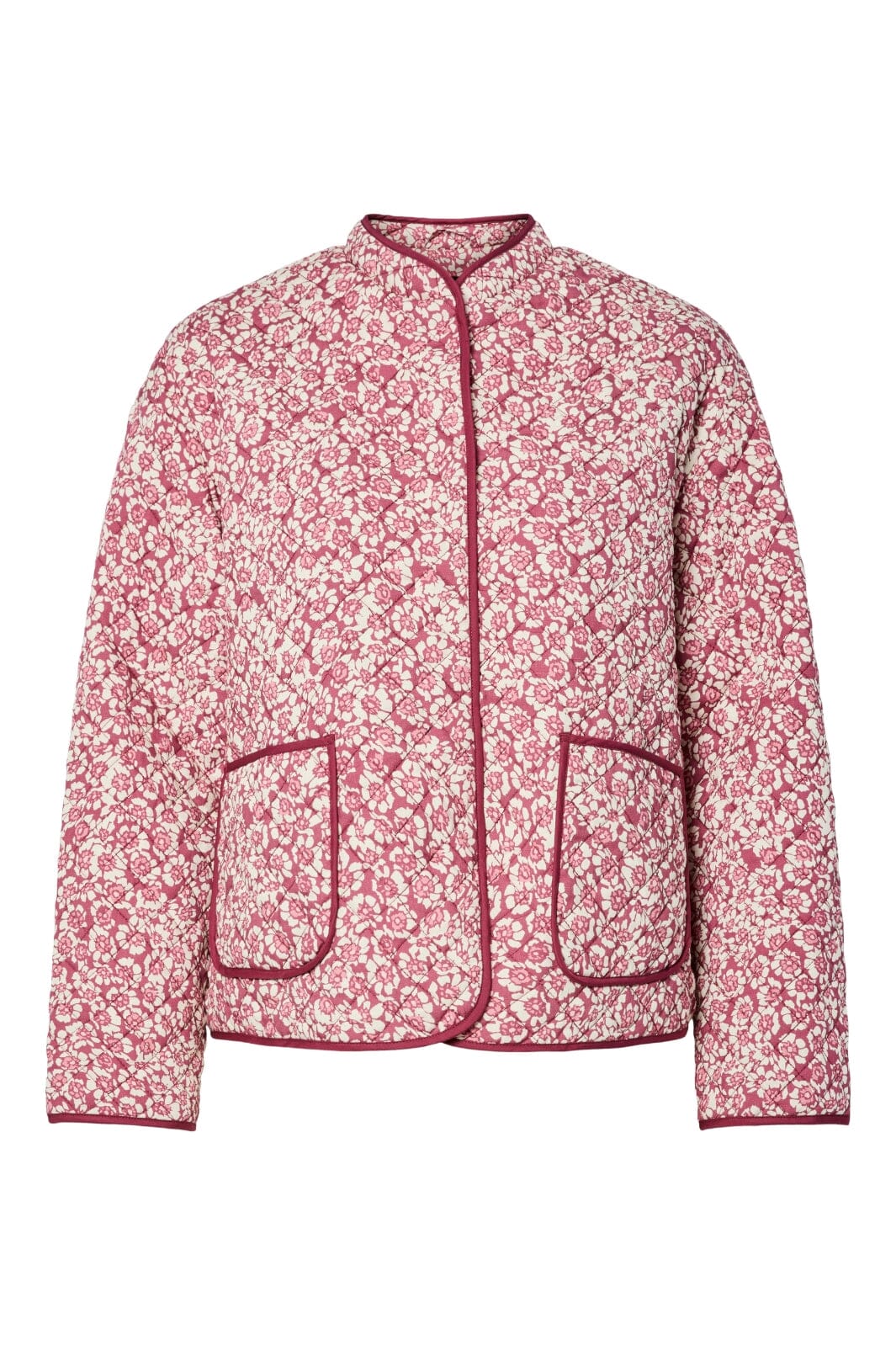 Pieces - Pcrikke Quilted Jacket - 4928318 Slate Rose Flower