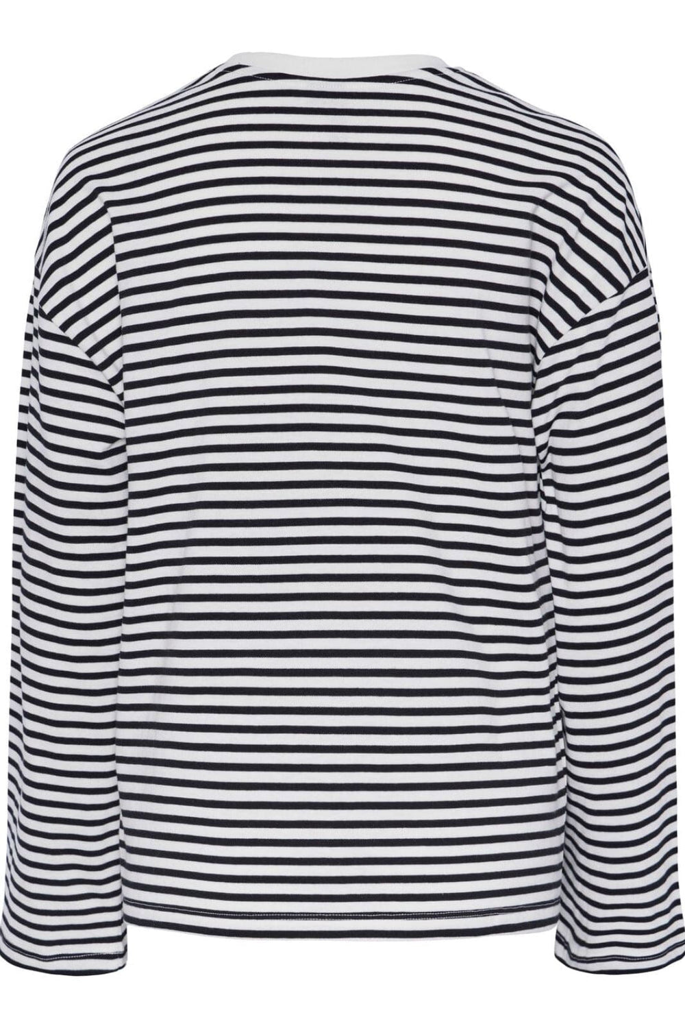 Pieces - Pcsadie Ls Top - 4402428 Cloud Dancer Black Bluser