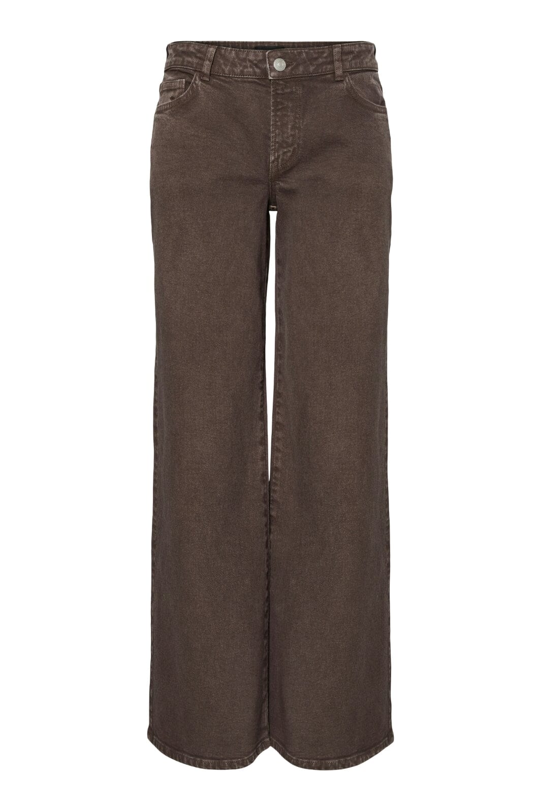 Pieces - Pcselma Lw Wide Colered Jeans - 4881355 Hot Fudge