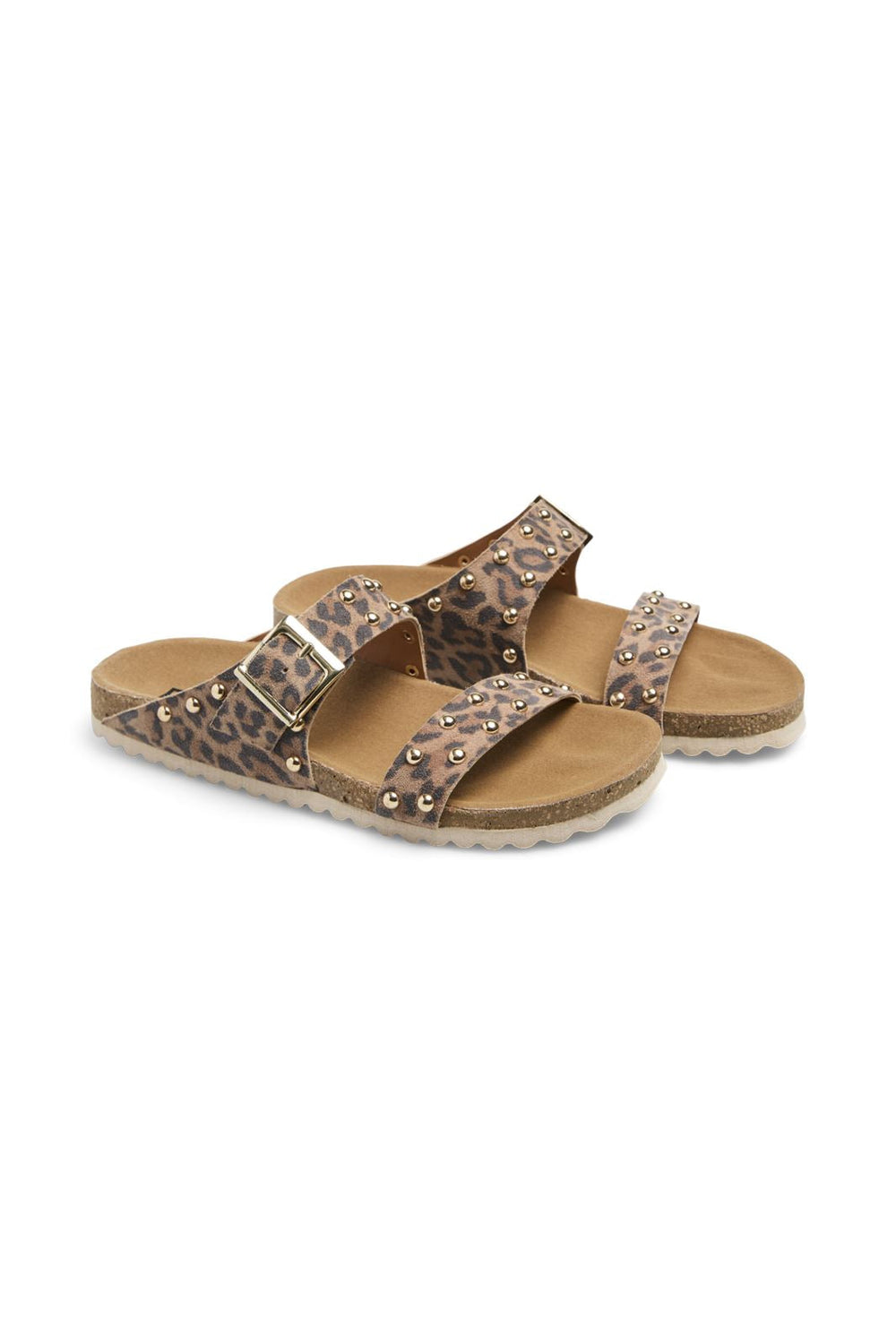 Pieces - Pcseluna Suede Fotbed Sandal - 4771189 Black Leo