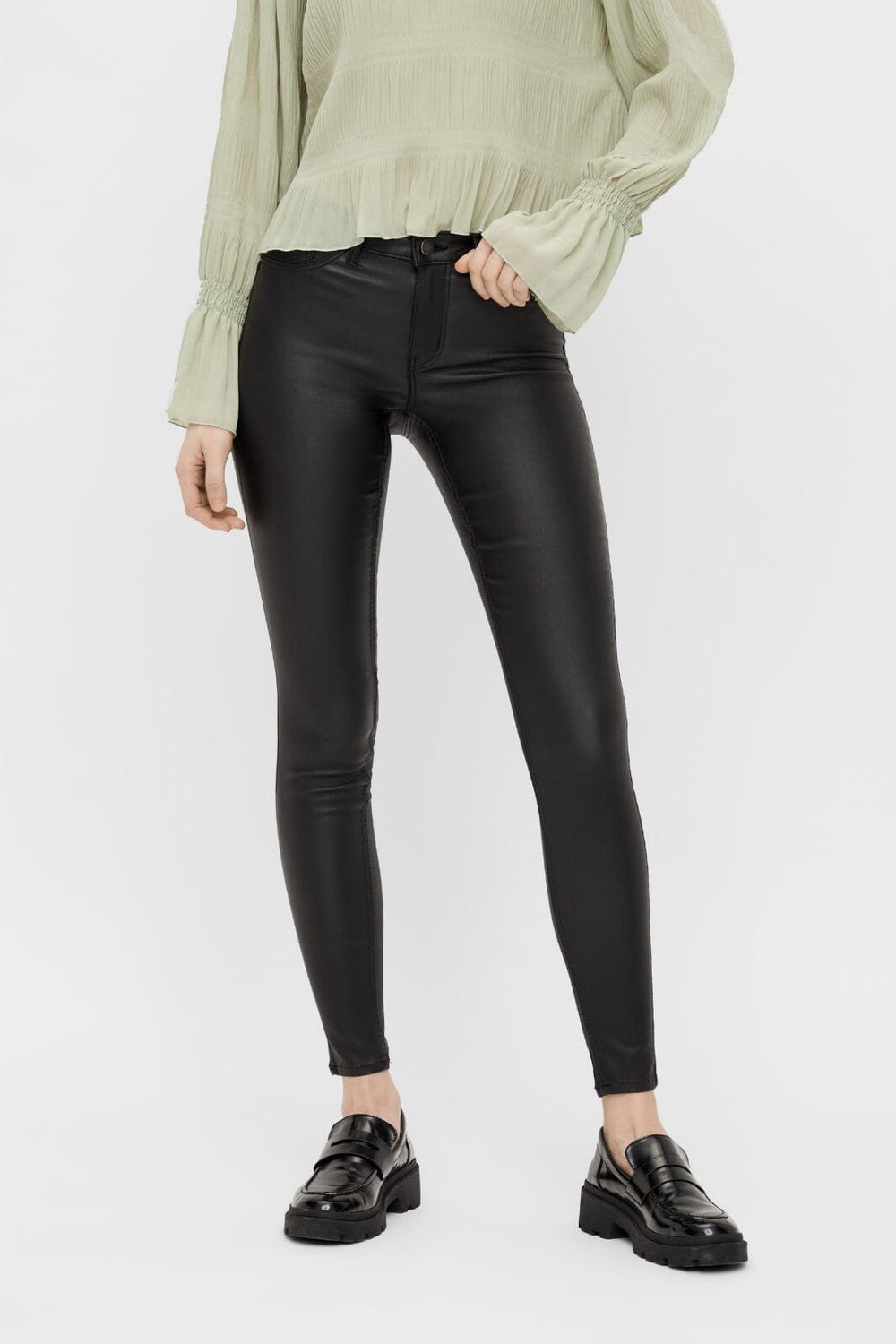 Pieces - Pcshape-Up Paro Coated - 3458065 Black Bukser