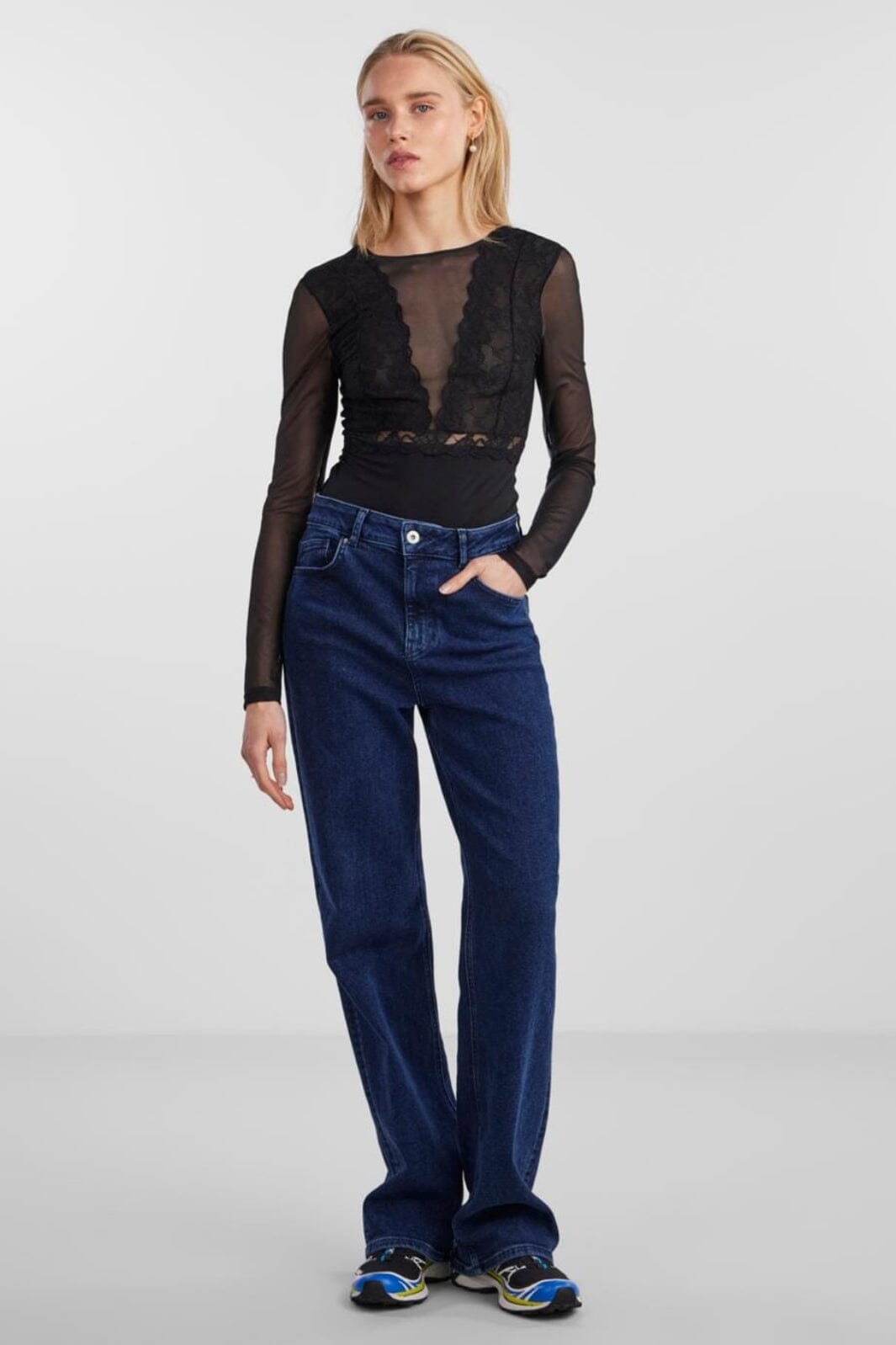 Pieces - Pcsicca Ls Bodystocking - 4284297 Black Bodystockings