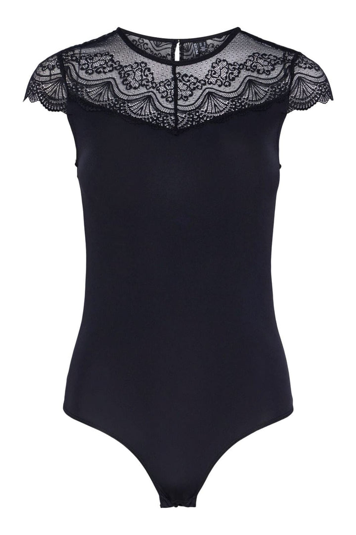 Pieces - Pcsinna Ss Bodystocking - 4439543 Black Bodystockings