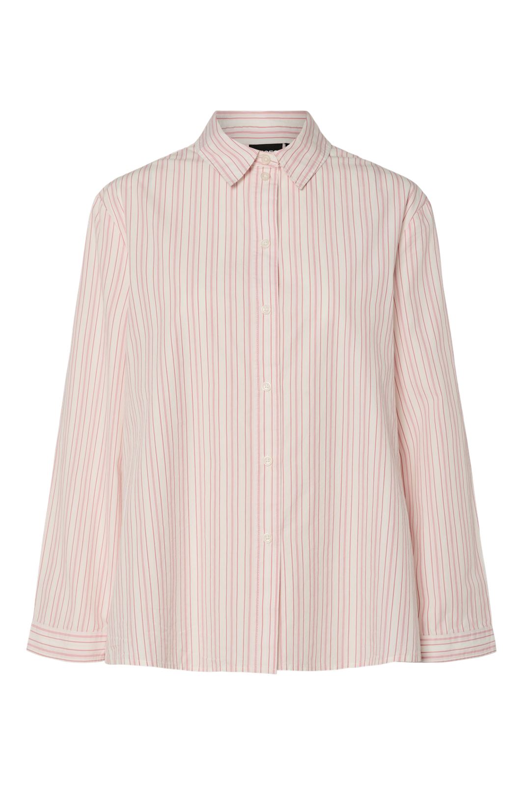 Pieces - Pcsulle Ls Shirt - 4696075 Cloud Dancer Pink Lemonade