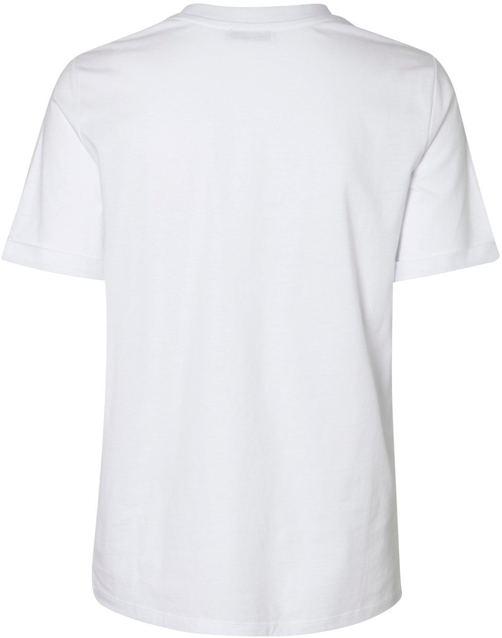 PIECES - Ria SS Fold Up Tee - Bright white T-shirts