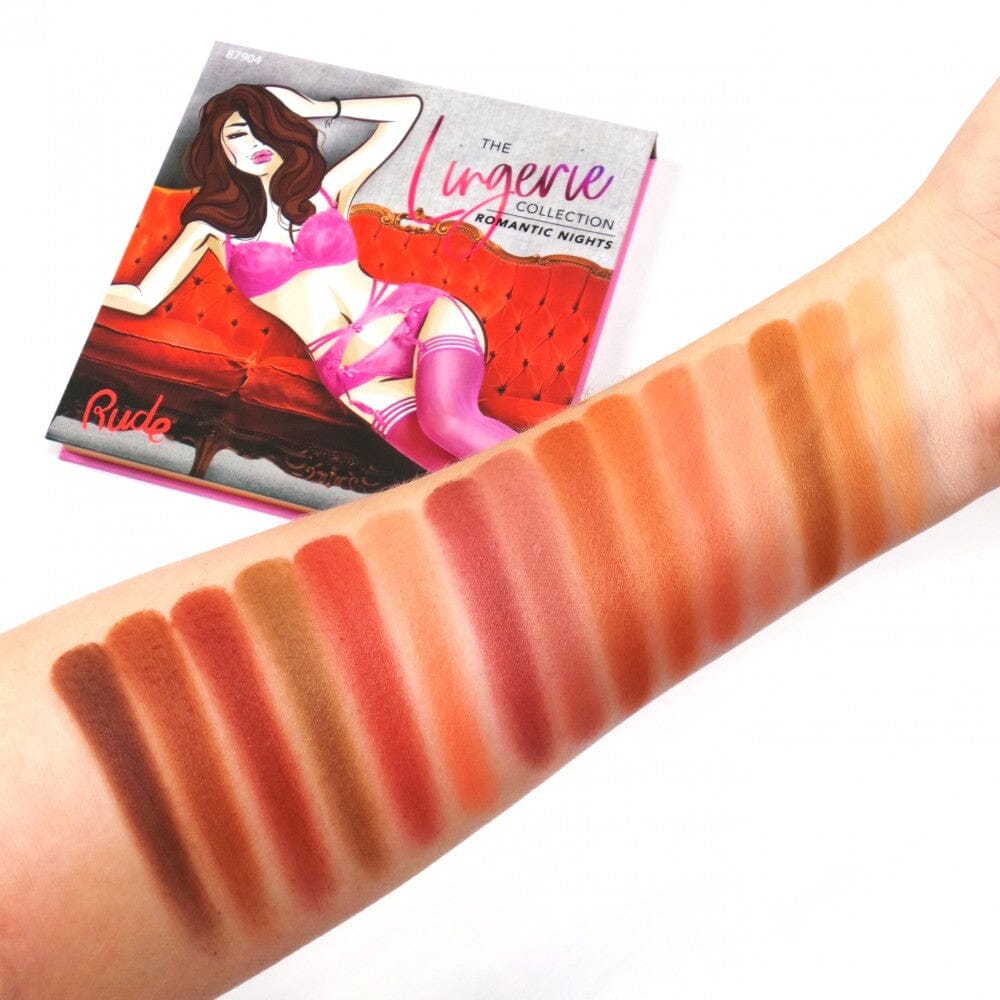 Rude Cosmetics - Lingerie Collection - 16 Matte Eyeshadow Palette - Romantic Night - Øjenskygge