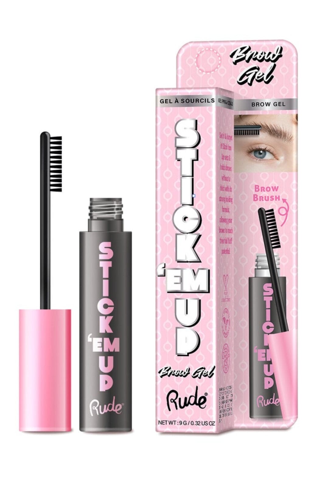 Rude Cosmetics - Stick 'Em Up Brow Gel - Øjenbryn