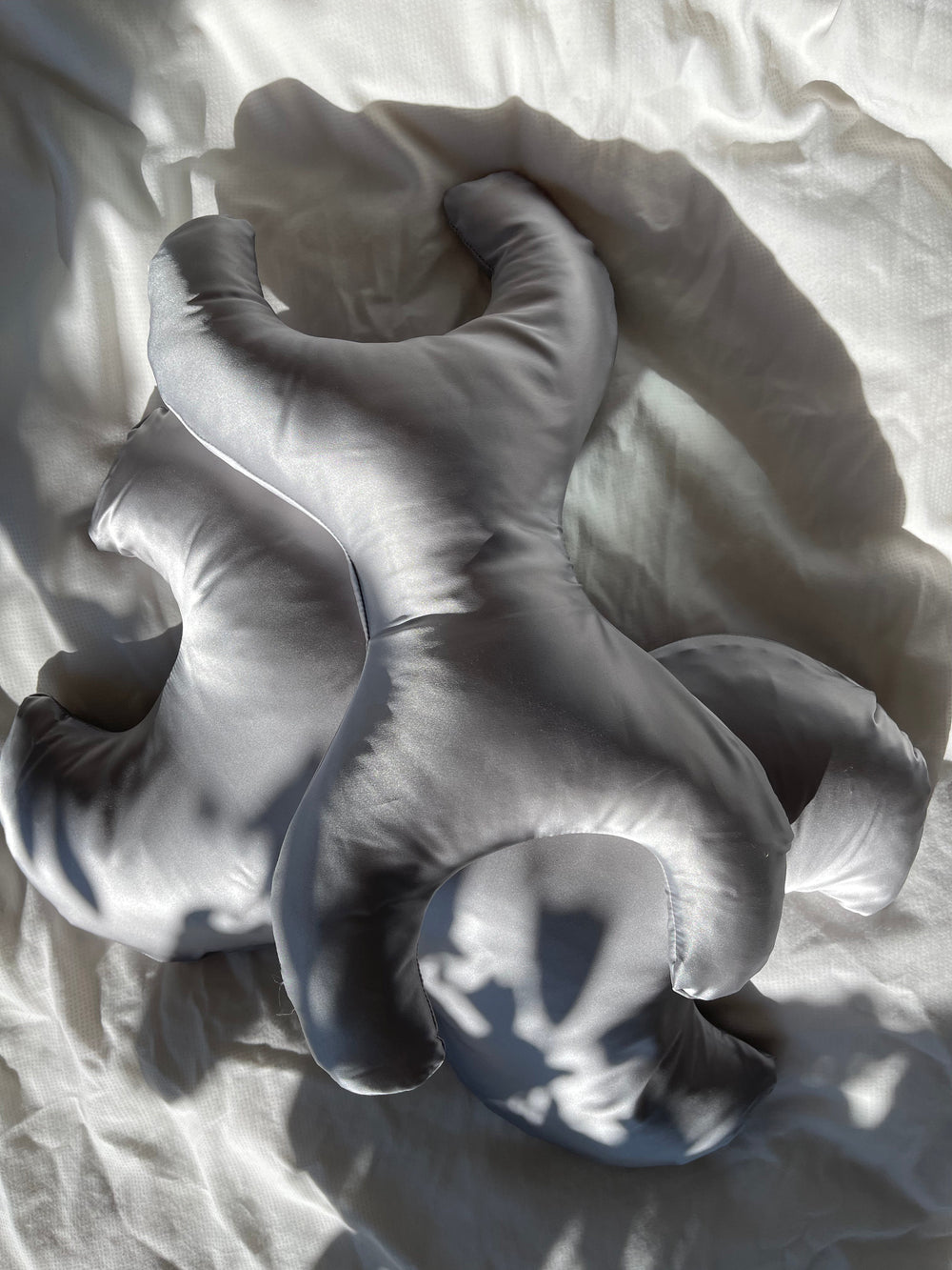 Save My Face - Betræk til La Petite 100% silke Silver Pudebetræk