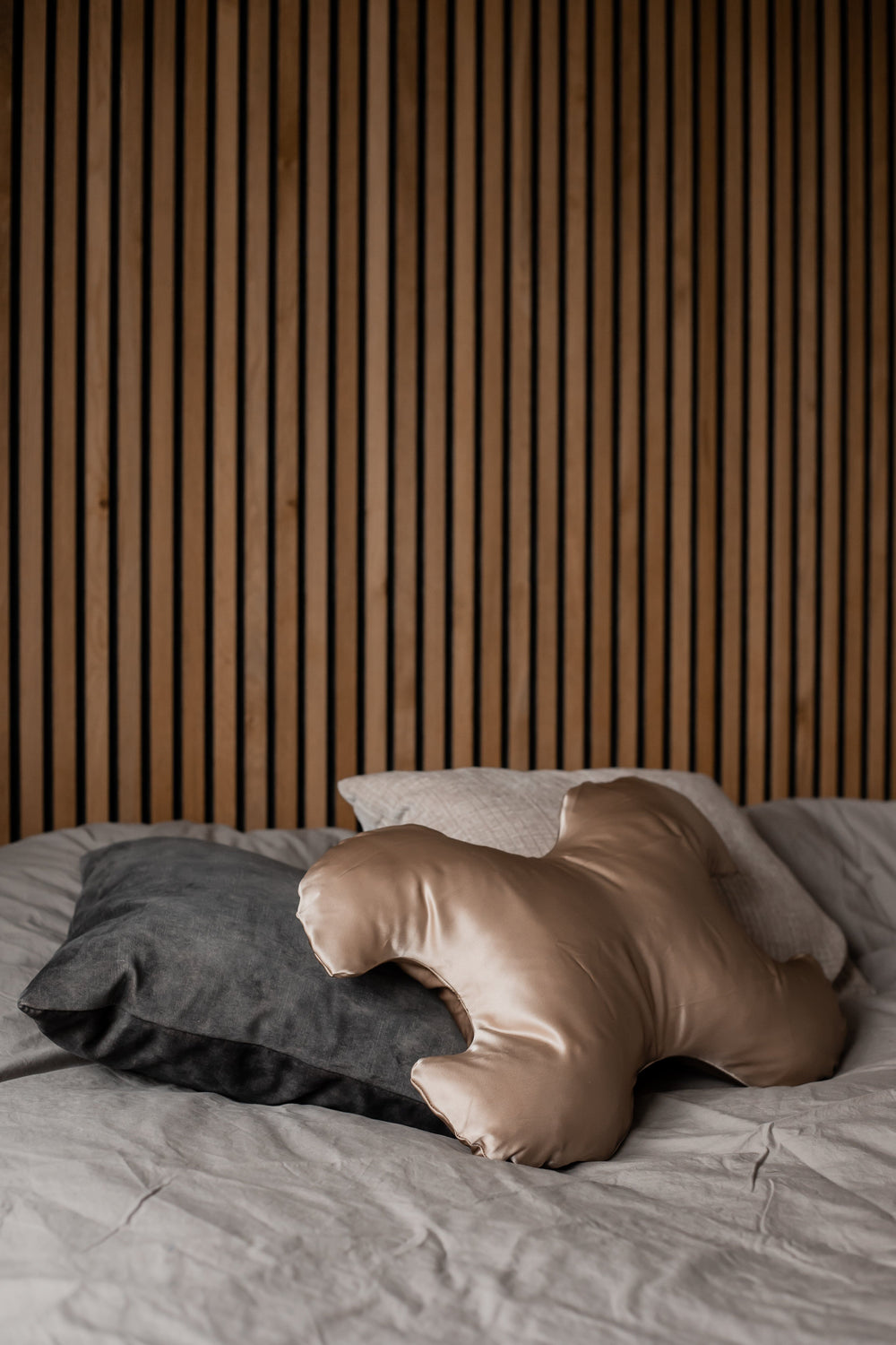 Save My Face - Le Grand - stor pude med 100% silkebetræk Bronze Puder