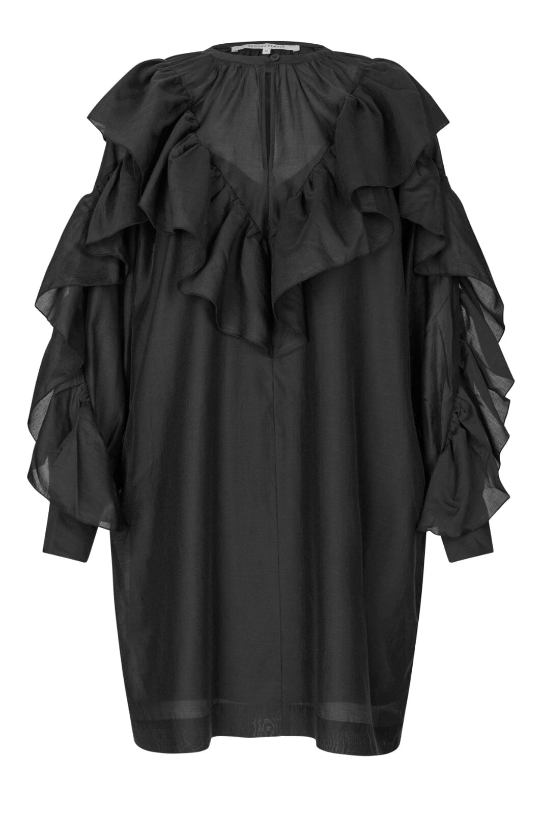 Second Female - Dream Ruffle Dress 60330 - 8001 Black Kjoler