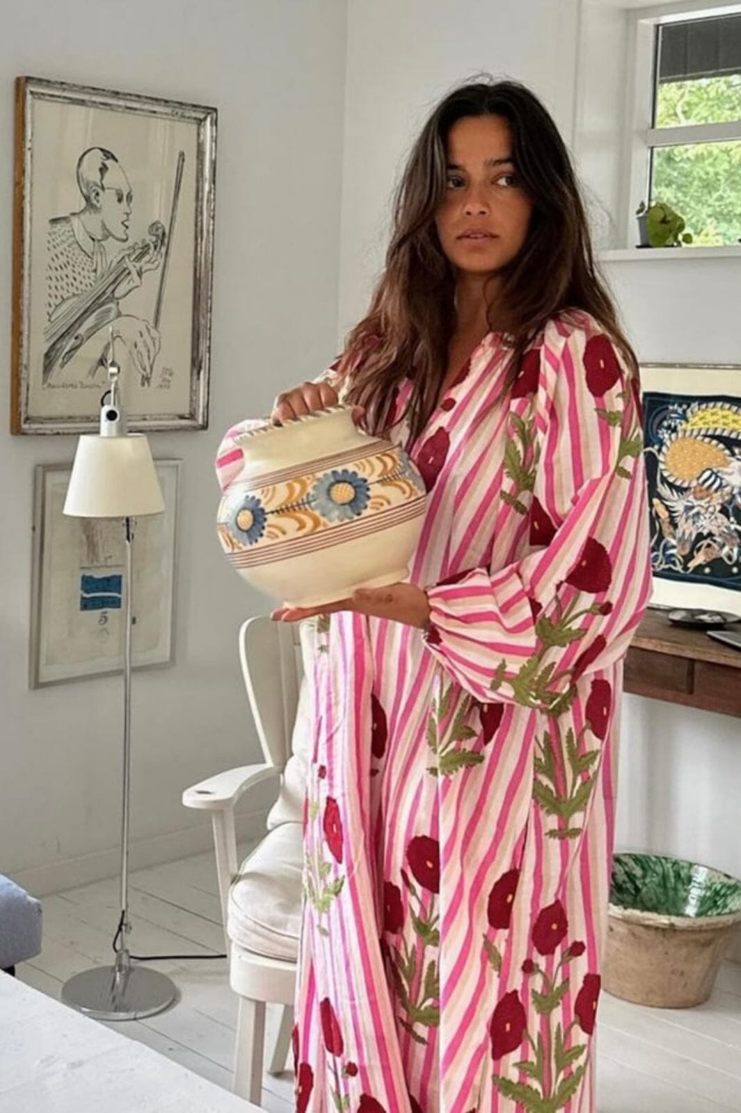 Sissel Edelbo - Lara Organic Cotton Dress SE 1010 - Poppy Rose Kjoler