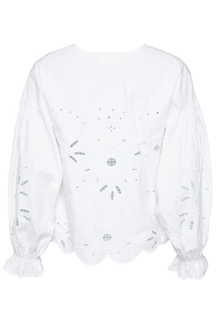 Sissel Edelbo - Maibritt Organic Cotton Top - Ecru. Bluser