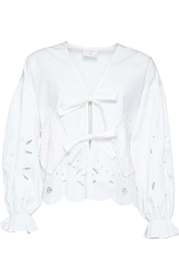 Sissel Edelbo - Maibritt Organic Cotton Top - Ecru. Bluser