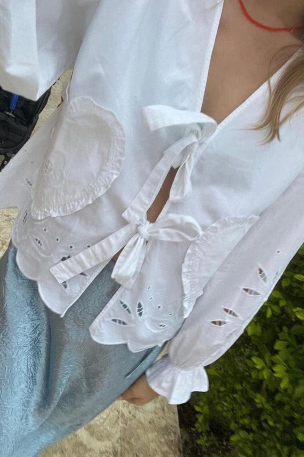 Sissel Edelbo - Maibritt Organic Cotton Top - Ecru. Bluser