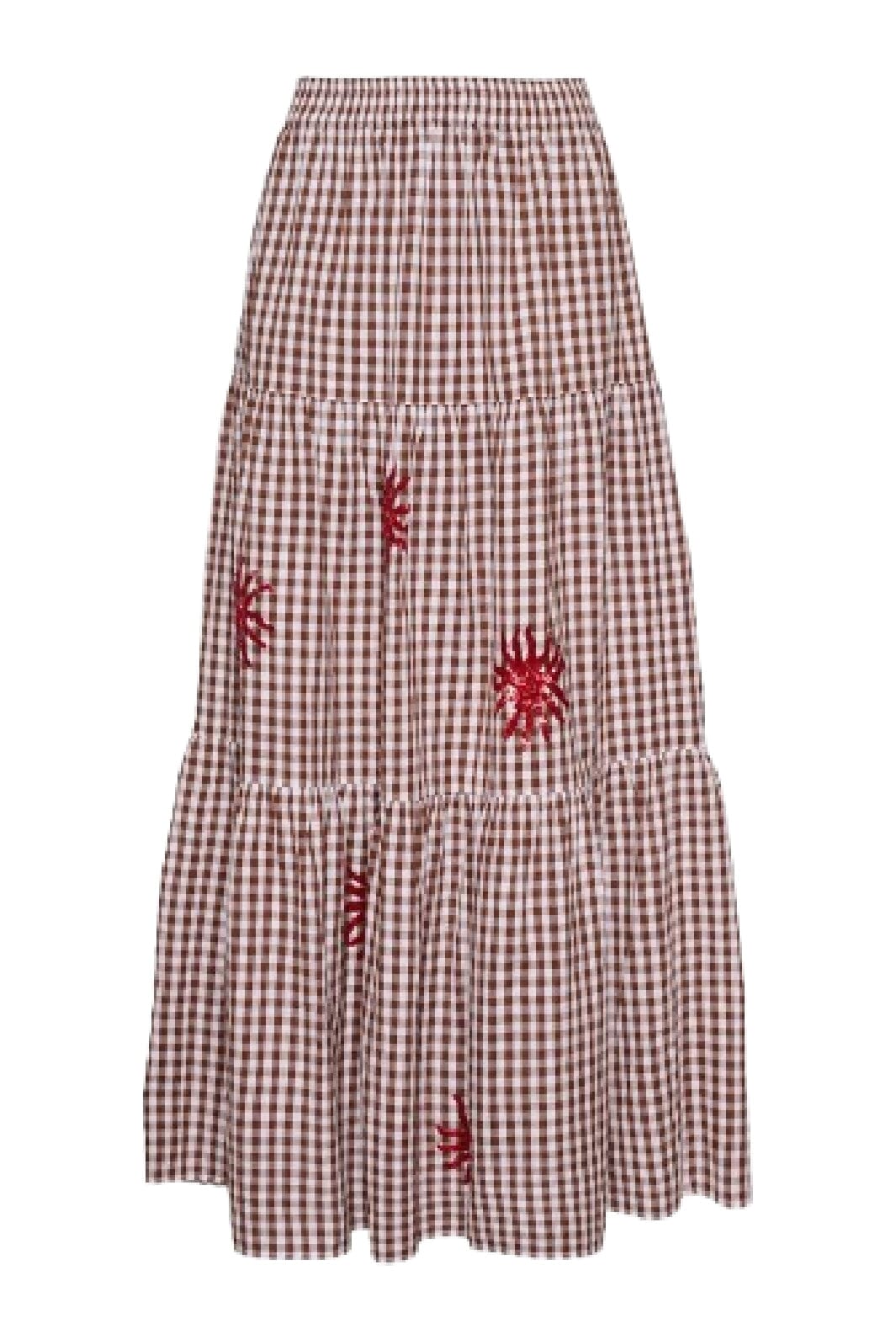 Sissel Edelbo - Nanette Skirt SE 1622 - Brown Checks