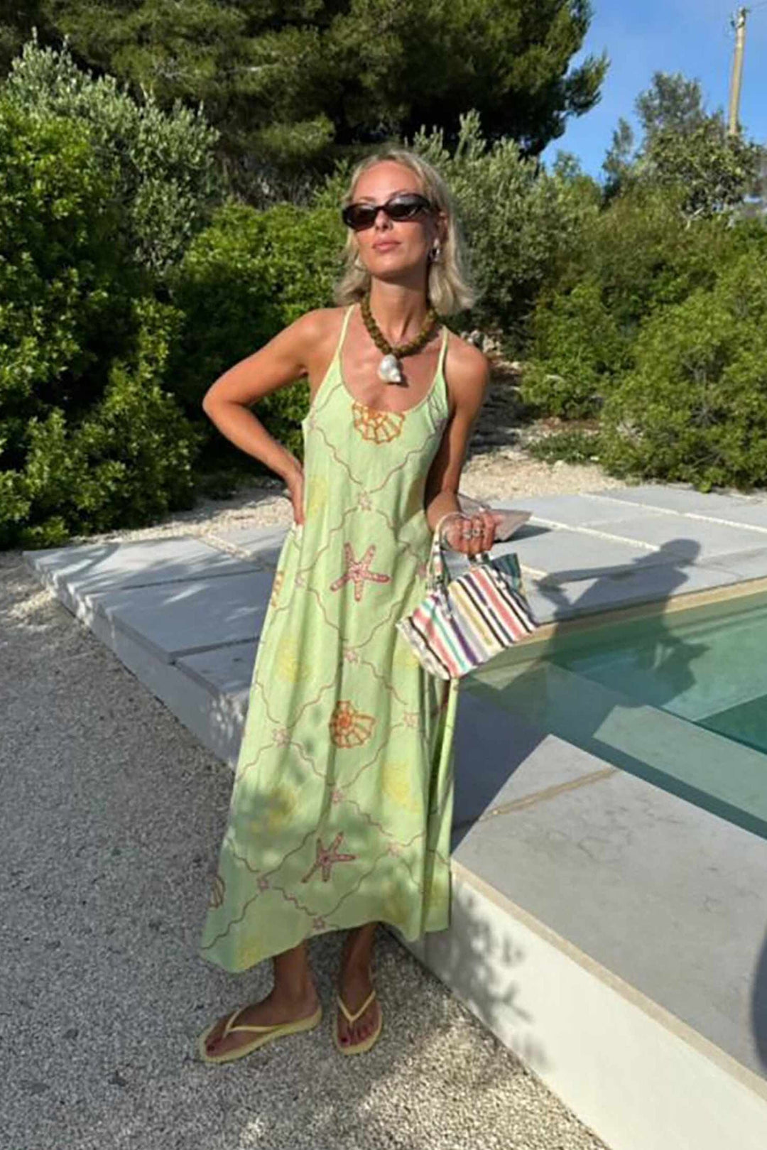 Sissel Edelbo - Ocean Strap Dress SE 1625 - Pastel Green Kjoler