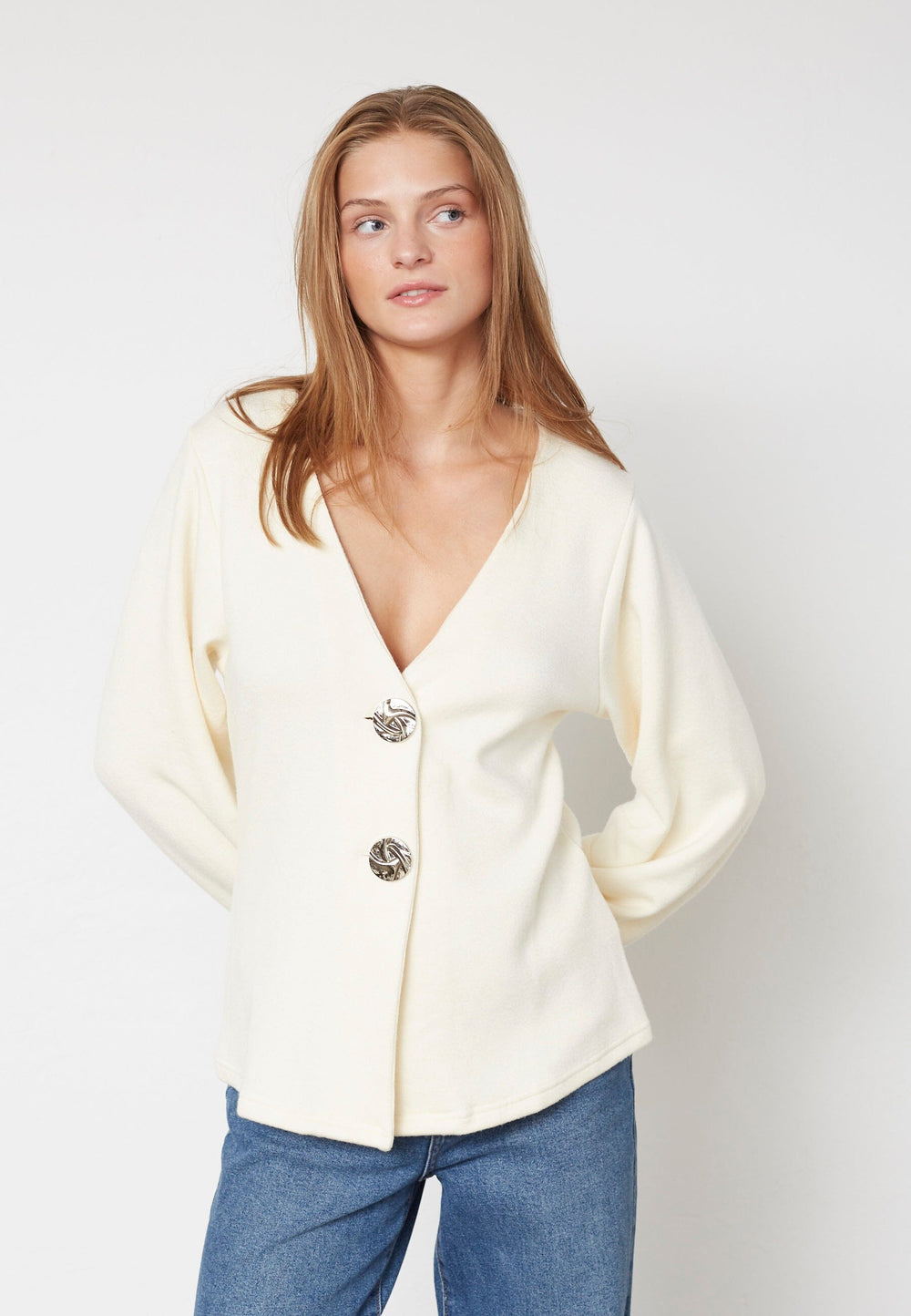 Sisters Point - Vitea-Ca 19177 - 115 - Cream Cardigans