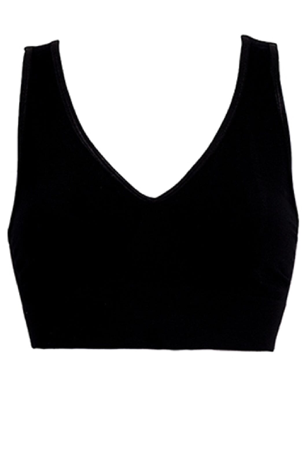 Soft basic - Haily Bra top wide strap 2 pak - black BH